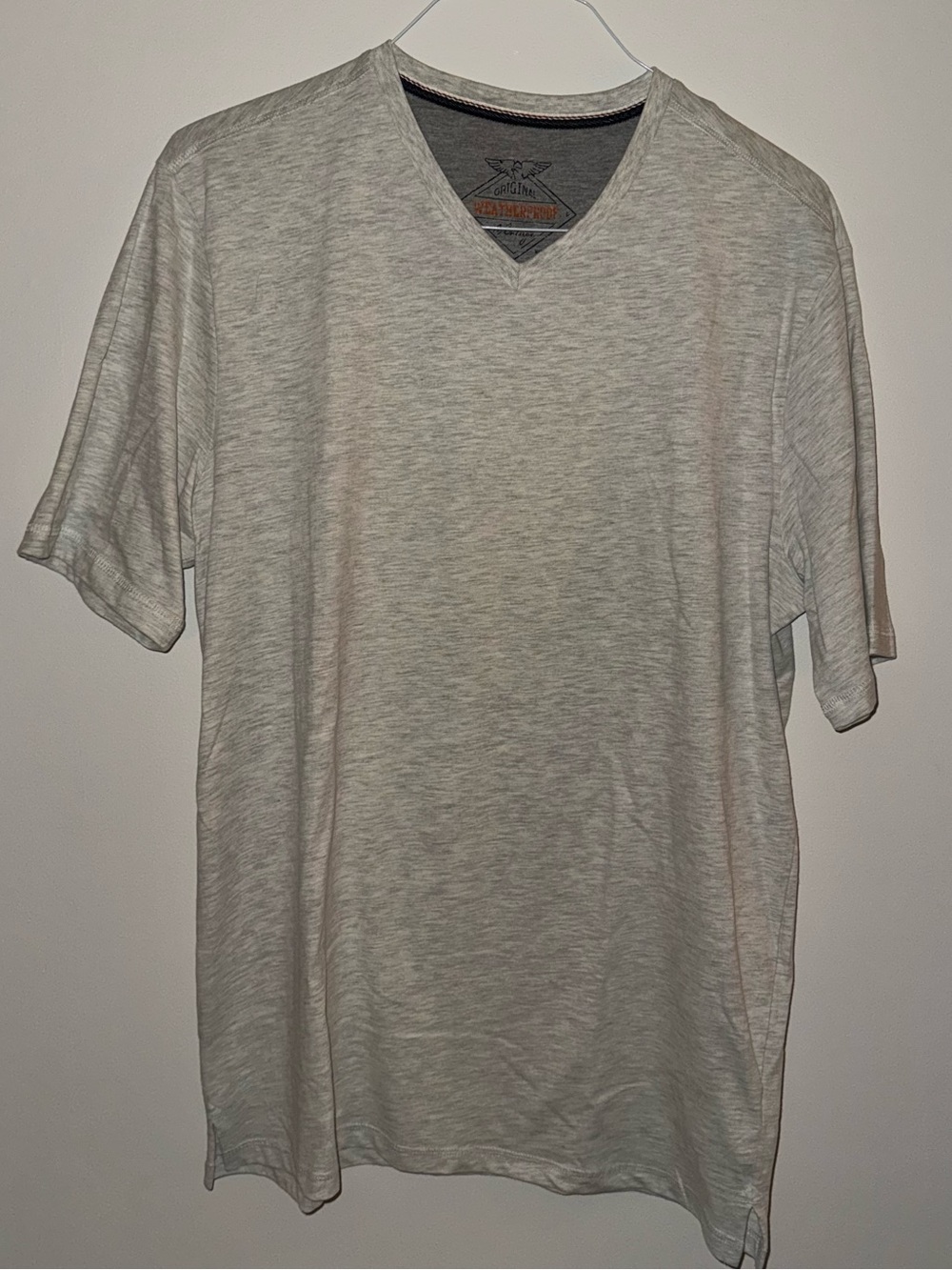 Men’s Original Weatherproof Vintage Heather LGray V-Neck Short Sleeve T Shirt
